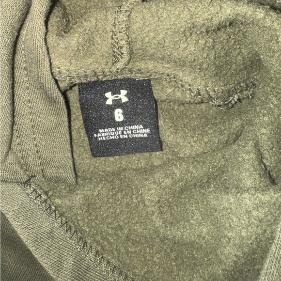 Boys Under Armour Olive Green Hoodie - Picture 2 of 3